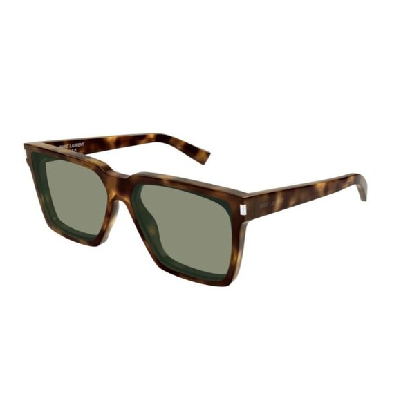 NEW SL610 003 SAINT LAURENT SUNGLASSES HAVANA GREEN EYEWEAR SAINT LAURENT SL 610 - Picture 1 of 3